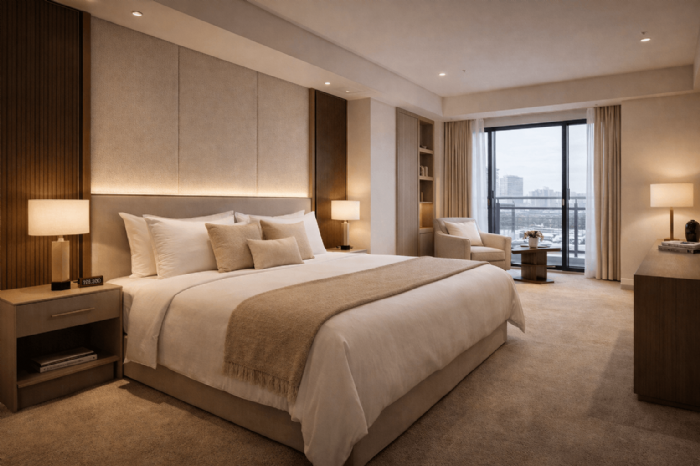 從格局到燈光！室內設計打造高質感飯店風臥室裝潢攻略